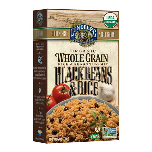 Lundberg Organic Whole Grain Black Beans Rice (6x6 OZ)