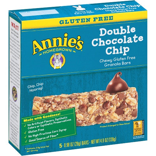 Annie's Chewy Gluten Free Granola Bars Double Chocolate Chip (12x5 PK  )