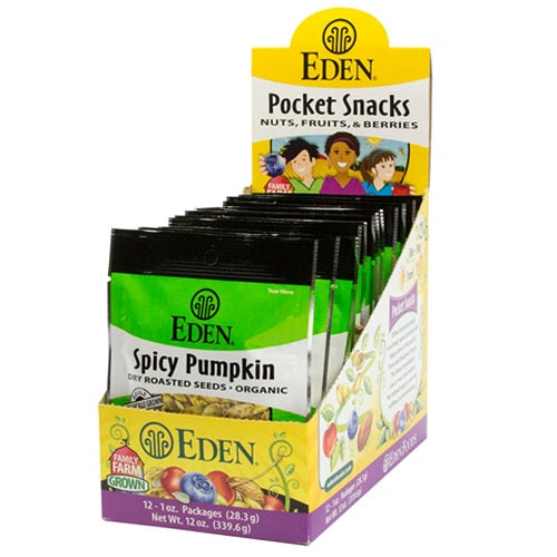 Eden Foods Organic Dry Roasted Spicy Pumpkin Seeds  SD (12x1 OZ)