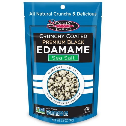 Seapoint Farms Crunchy Coated Premium Black Edamame, Sea Salt (12X3.5 OZ)