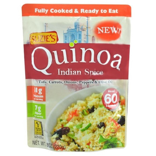 Suzie's Quinoa Ready-to-Eat & Fully Cooked Indian Spice (6x8 OZ)