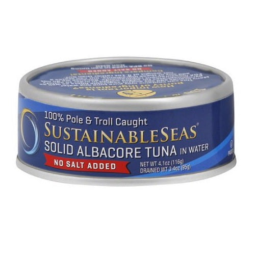 Sustainable Seas No Salt Added Wild Albacore Tuna in Water (12x4.1 OZ)