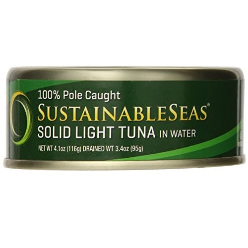 Sustainable Seas Wild Skipjack Solid Light Tuna in Spring Water  (12x4.1 OZ)