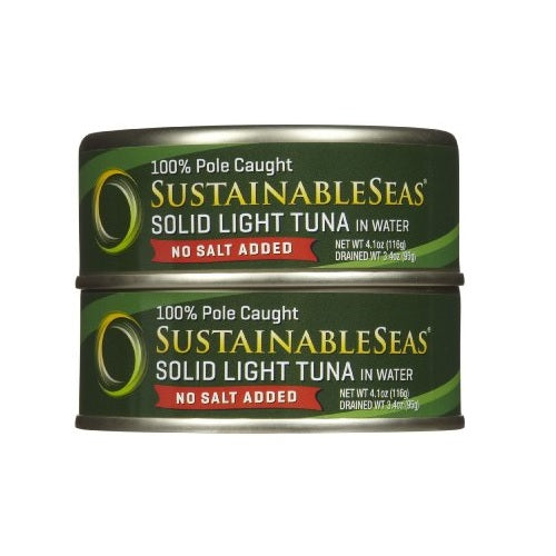 Sustainable Seas Wild Skipjack Solid Light Tuna No Salt (12x4.1 OZ)