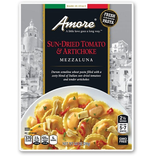 Amore Sun Dried Tomato And Artichoke Mezzaluna (6x8.8 OZ)