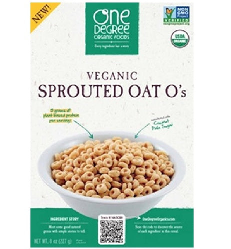 One Degree Organic Foods  Odof Vegan Sprouted Oat O'S (6X8 OZ)