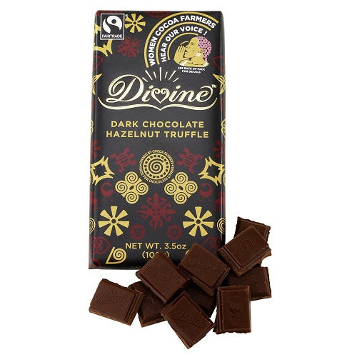 Divine Hazelnut Truffle Dark Chocolate (10x3.5 OZ)