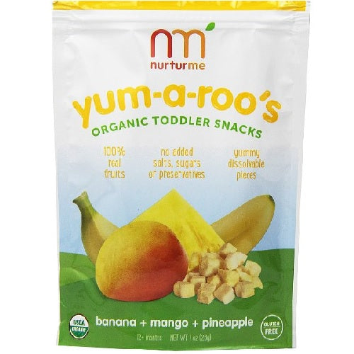 Nurturme Yum-A-Roo'S Snacks, Banana, Mango, Pineapple (6X1 OZ)