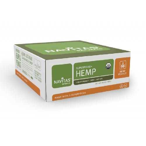 Navitas Naturals Superfood Hemp Creamy Peanut Bar (12x1.4 OZ)