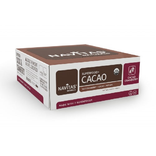 Navitas Naturals  Superfood+Bar Cacao Cranberry (12x1.4 OZ)