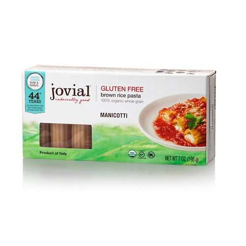 Jovial Gluten Free Brown Rice Pasta Manicotti (12x7 OZ)