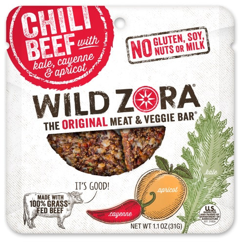 Wild Zora Chili Beef Bar With Cayenne & Apricot  (10x1.1 OZ)