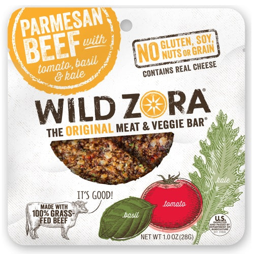 Wild Zora Parmesan Beef Bar With Tomato & Basil  (10x1 OZ)