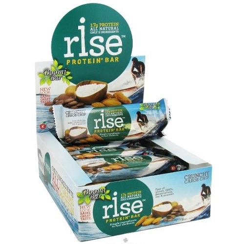 Rise Foods Crunchy Carob Chip Protein Bar(12x2.1 Oz)