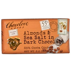 Chocolove Almonds & Sea Salt In Dark Chocolate (12x3.2Oz)