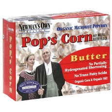 Newman's Own Organics Microwave Butter Pop's Corn (12x3x3.3 Oz)