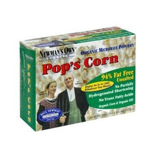 Newman's Own Organics Microwave No Butter, No Salt Pop's Corn (12x3x2.8 Oz)