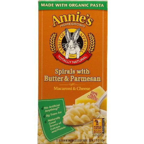 Annie's Homegrown Spirals with Butter & Parmesan (12x5.25Oz)